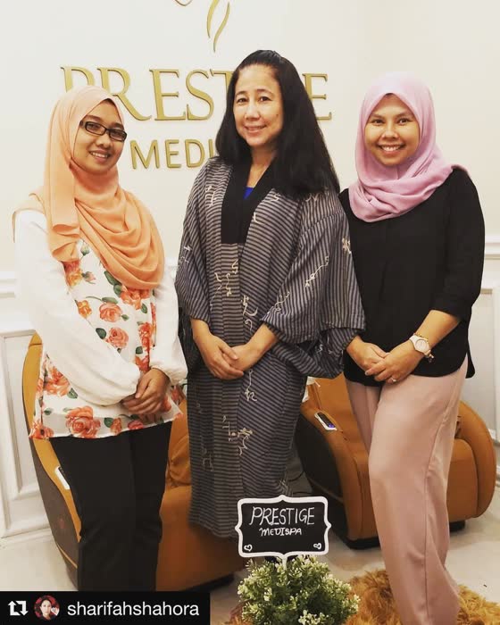 Sharifah Shahora di Prestige Medispa